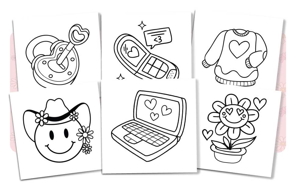 Cute & Groovy coloring book