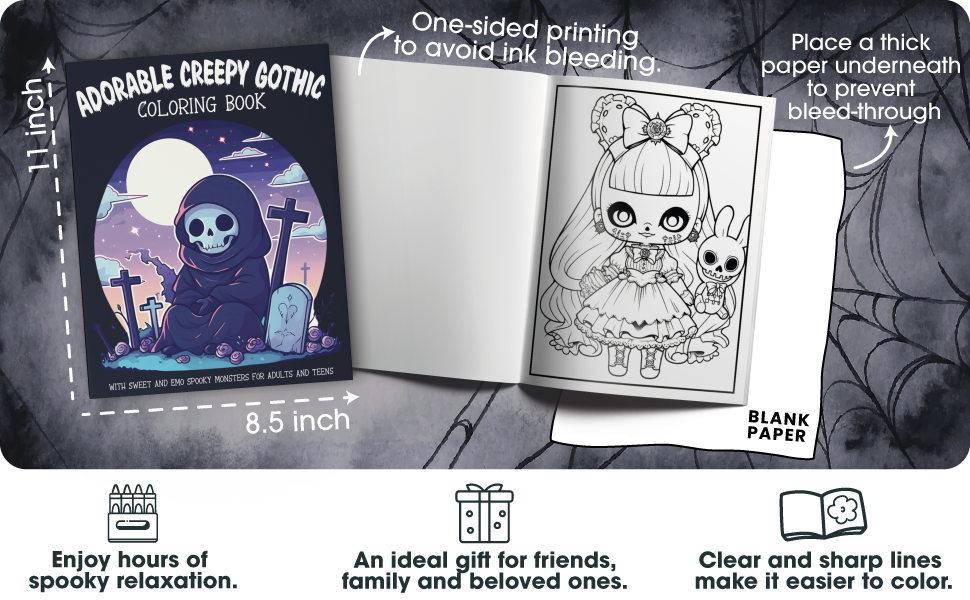 Adorable Creepy Gothic Coloring Book