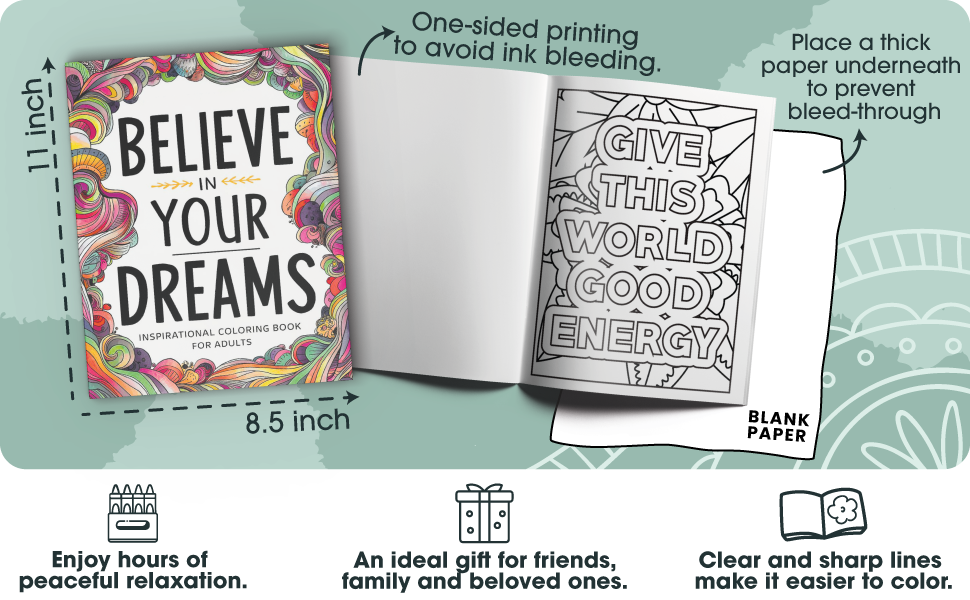 Believe in your dreams coloring book