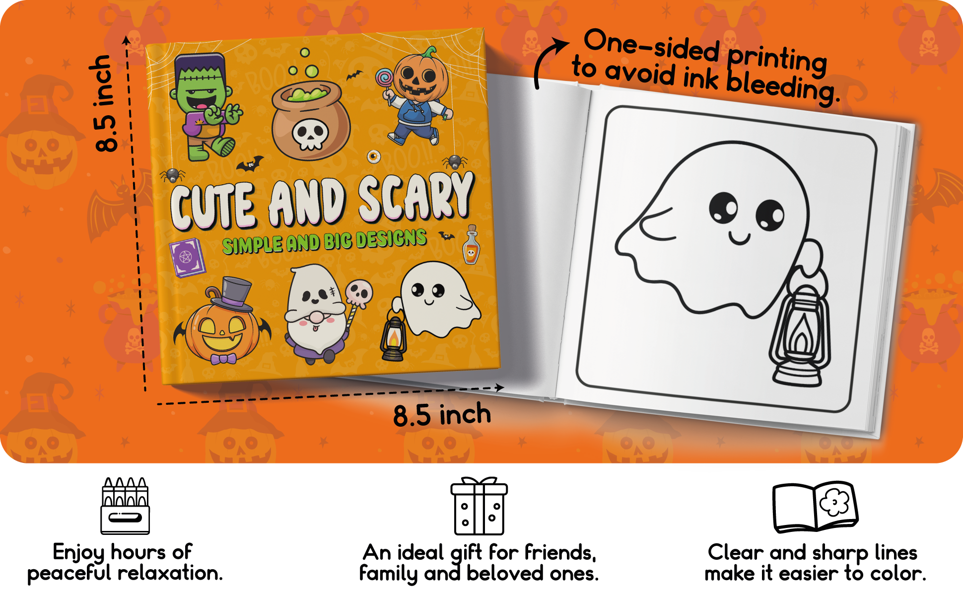 Cute and scary coloring book