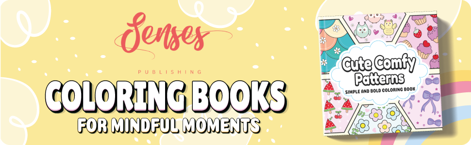 Cute comfy patterns coloring book