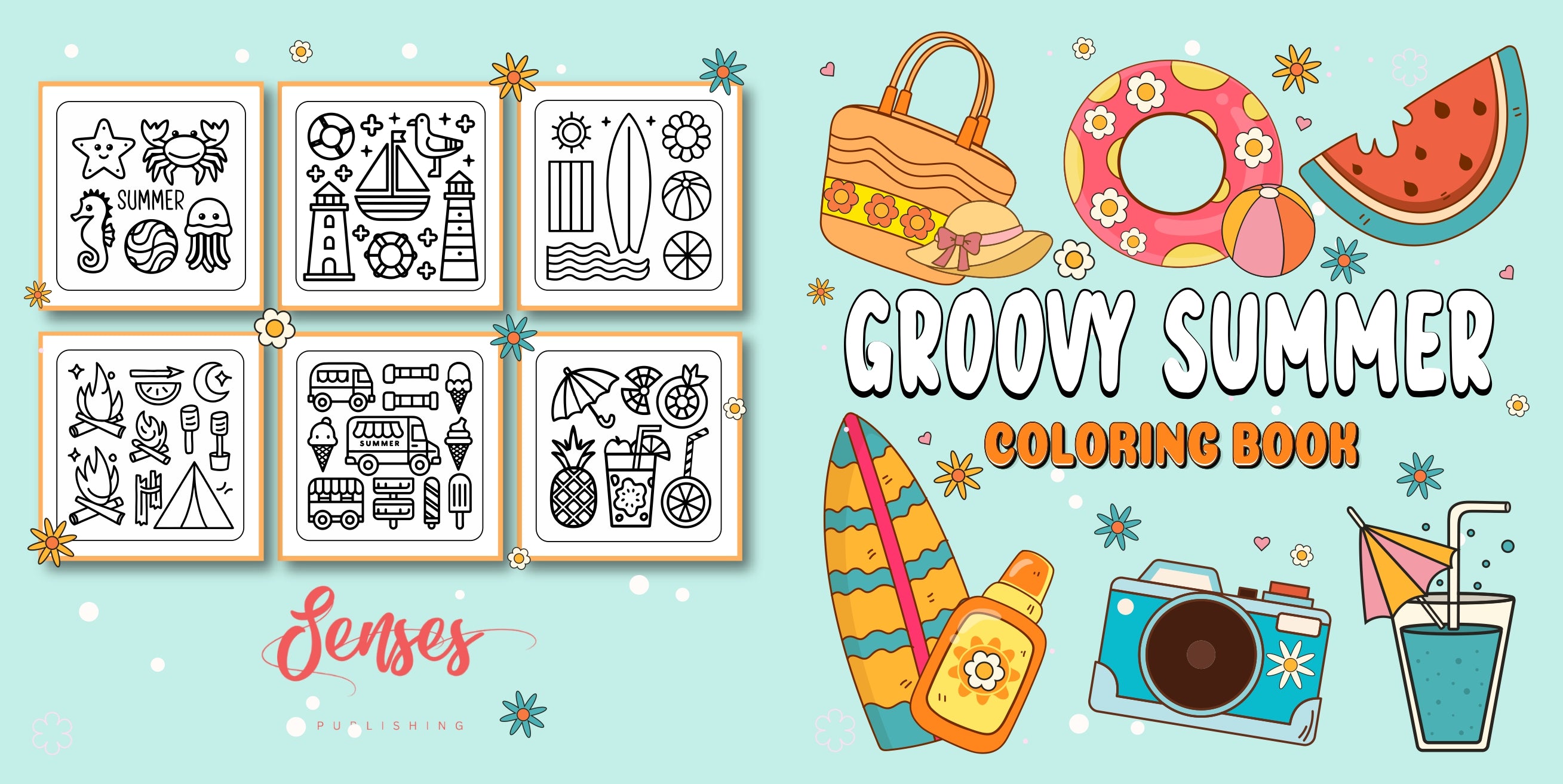 Groovy Summer Coloring Book