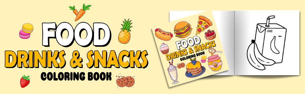 Food Drinks & Sweets Coloring book
